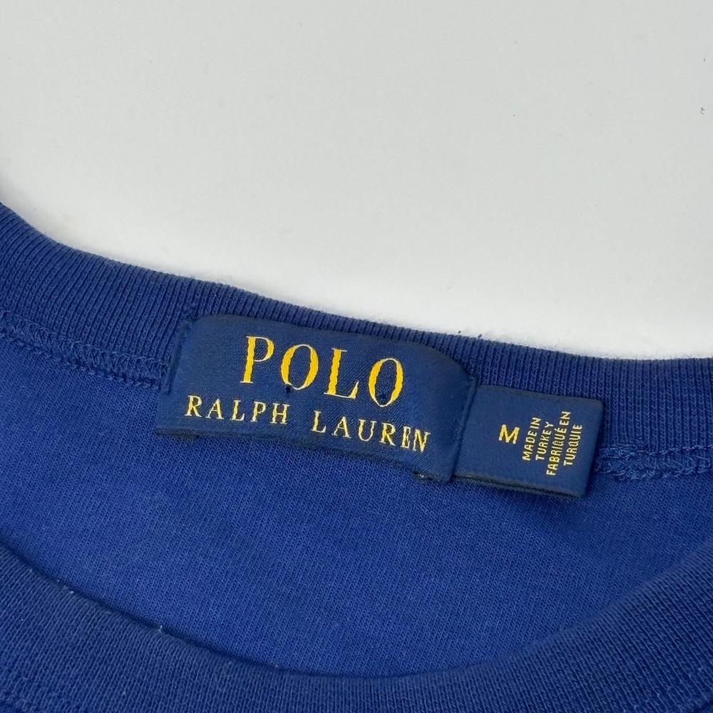 Polo Ralph Lauren Men's M Navy Contrast Box Logo Double-Knit Sweatshirt - Picture 6 of 7